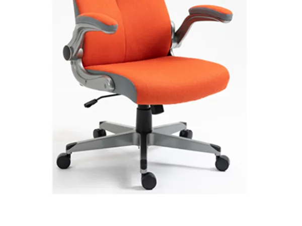 Haoguo orange fabric task chair with flip-up arms