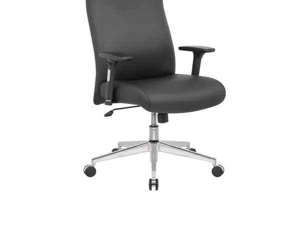 Haoguo black leather manager chair developed for an OEM buyer